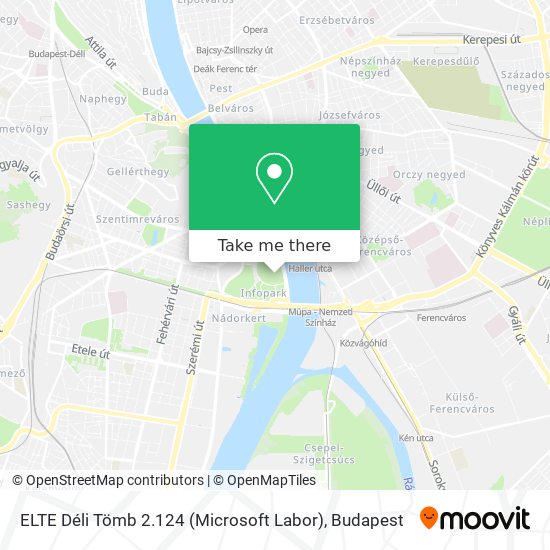 ELTE Déli Tömb 2.124 (Microsoft Labor) map