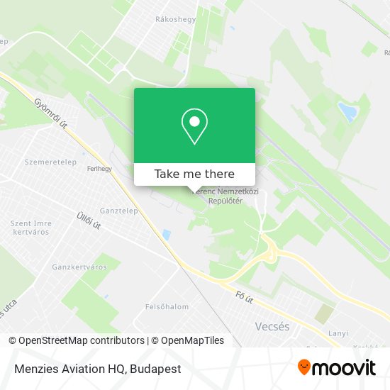 Menzies Aviation HQ map