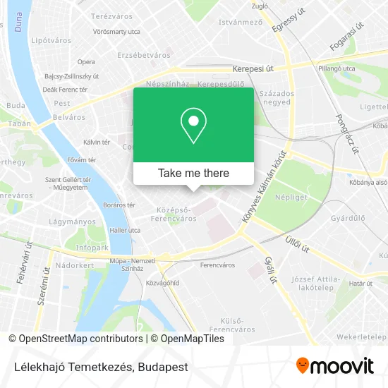 Lélekhajó Temetkezés map