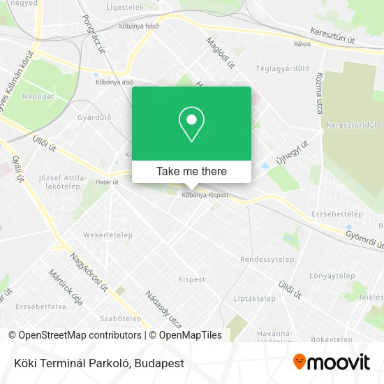 Köki Terminál Parkoló map