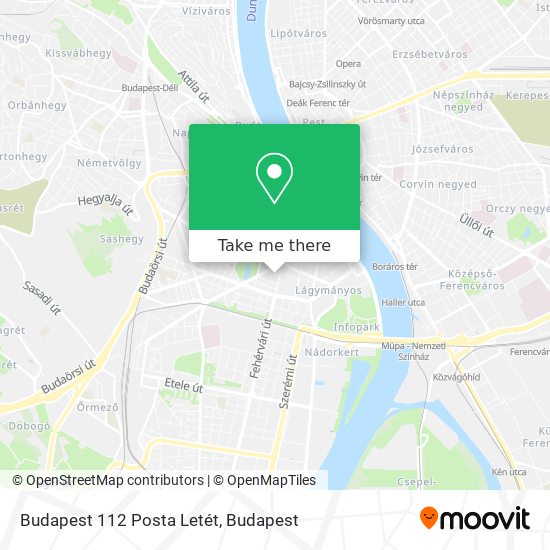 Budapest 112 Posta Letét map