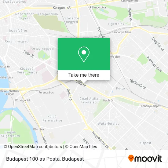 Budapest 100-as Posta map