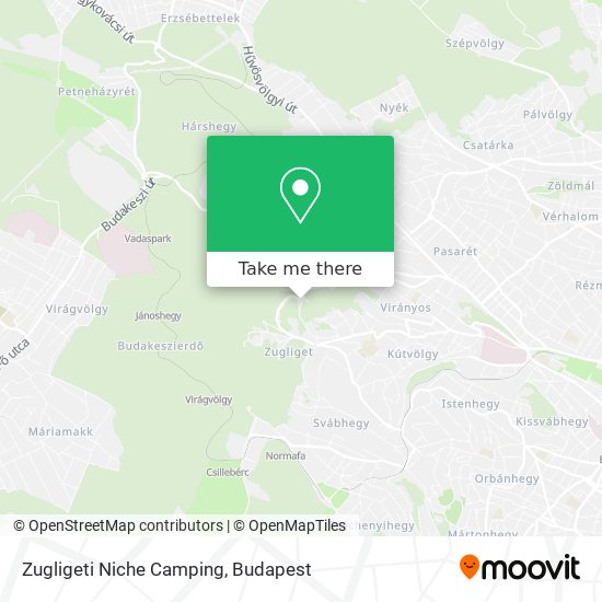 Zugligeti Niche Camping map
