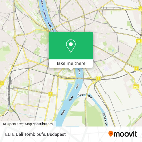 ELTE Déli Tömb büfé map