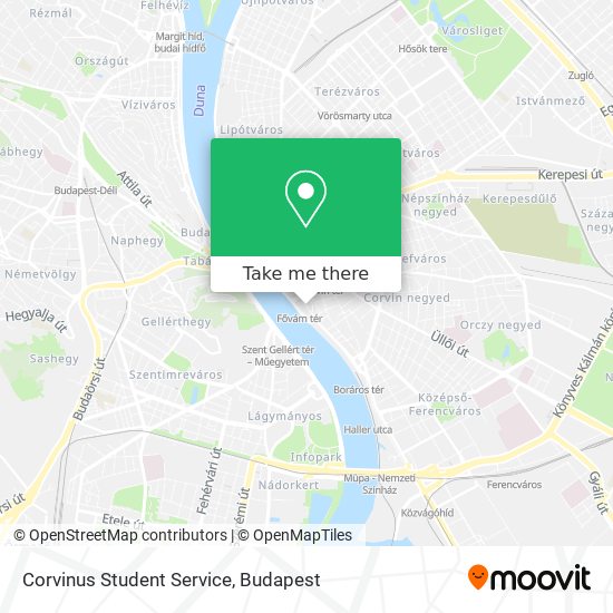 Corvinus Student Service map