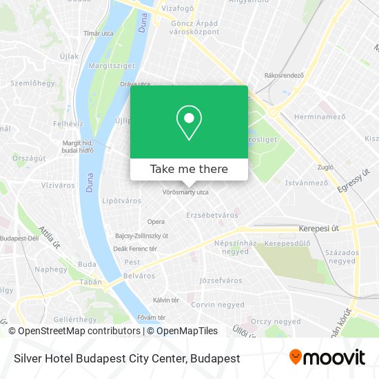 Silver Hotel Budapest City Center map