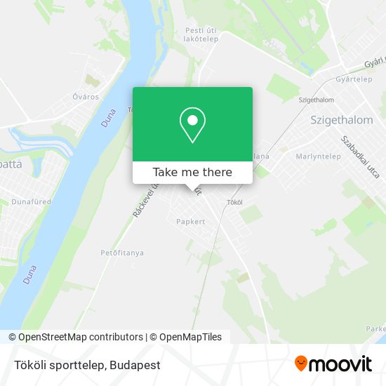 Tököli sporttelep map
