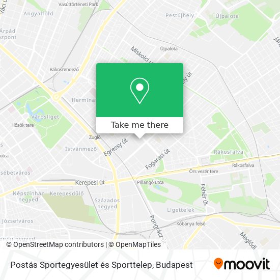 Postás Sportegyesület és Sporttelep map