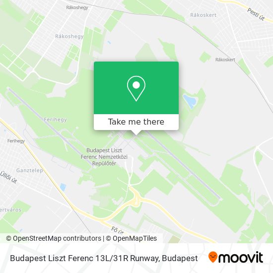 Budapest Liszt Ferenc 13L / 31R Runway map