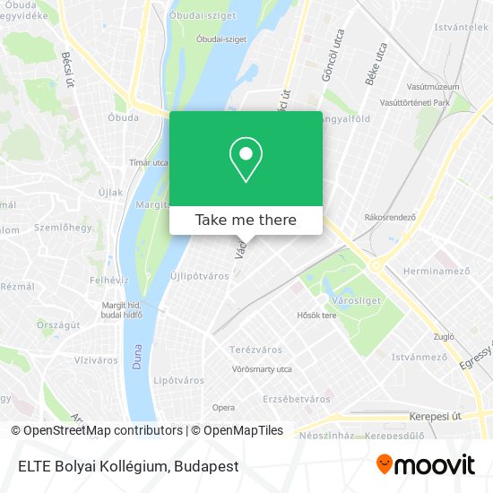 ELTE Bolyai Kollégium map