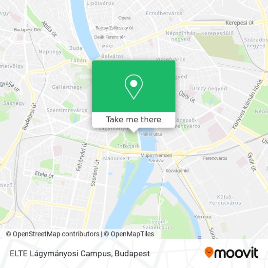 ELTE Lágymányosi Campus map