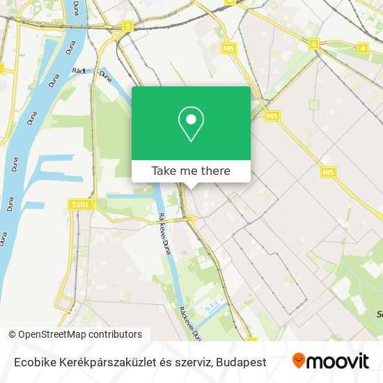 Ecobike Kerékpárszaküzlet és szerviz map