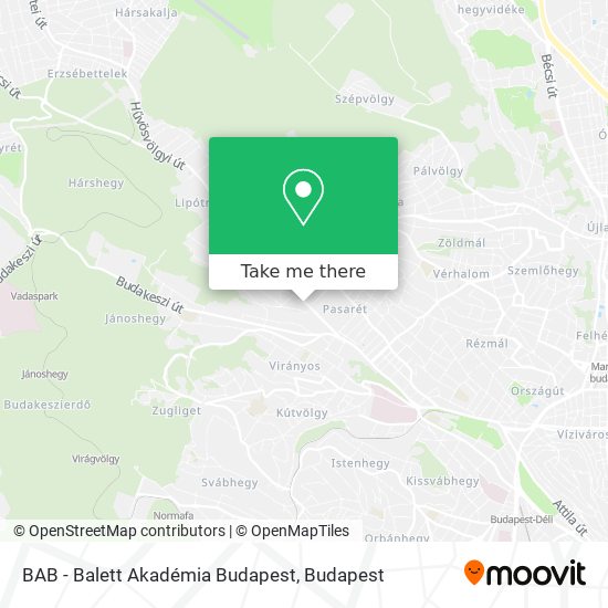 BAB - Balett Akadémia Budapest map