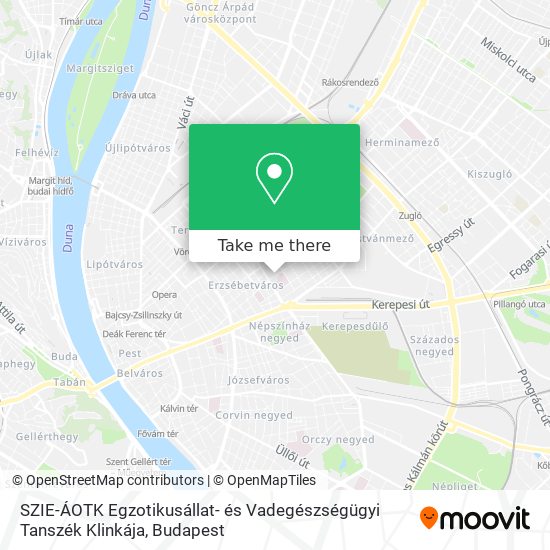 SZIE-ÁOTK Egzotikusállat- és Vadegészségügyi Tanszék Klinkája map