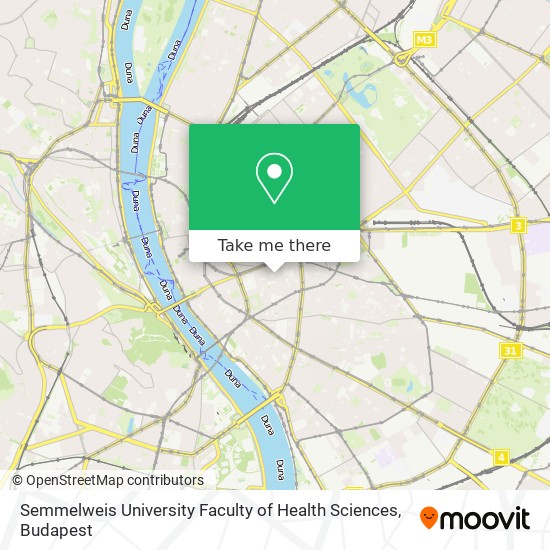 Semmelweis University Faculty of Health Sciences map