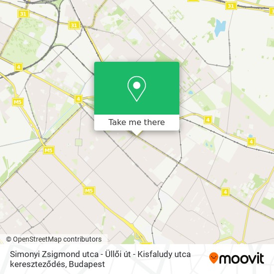 Simonyi Zsigmond utca - Üllői út - Kisfaludy utca kereszteződés map