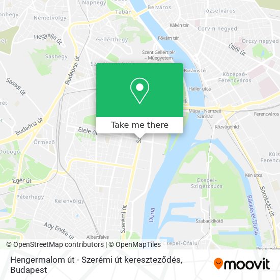 Hengermalom út - Szerémi út kereszteződés map