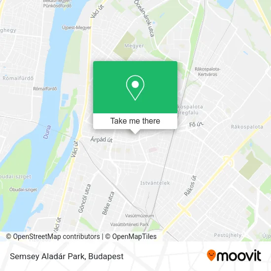 Semsey Aladár Park map