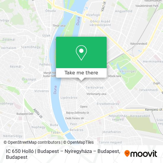 IC 650 Holló | Budapest – Nyíregyháza – Budapest map