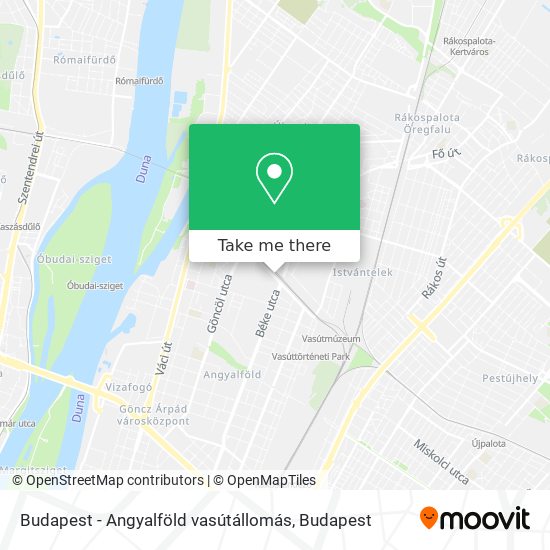 Budapest - Angyalföld vasútállomás map