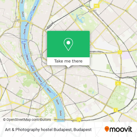 Art & Photography hostel Budapest map