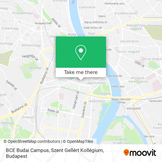 BCE Budai Campus, Szent Gellért Kollégium map