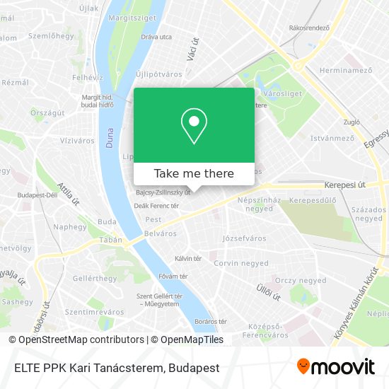 ELTE PPK Kari Tanácsterem map