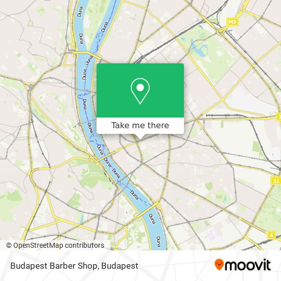 Budapest Barber Shop map