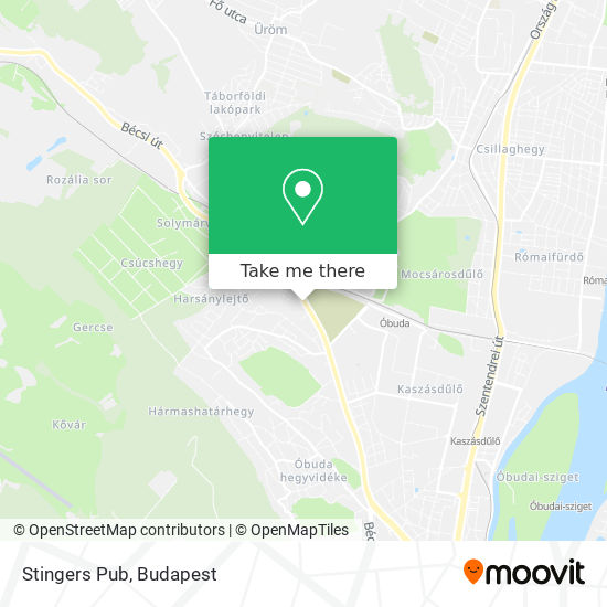 Stingers Pub map