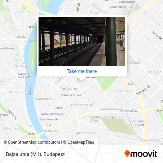 Bajza utca (M1) map