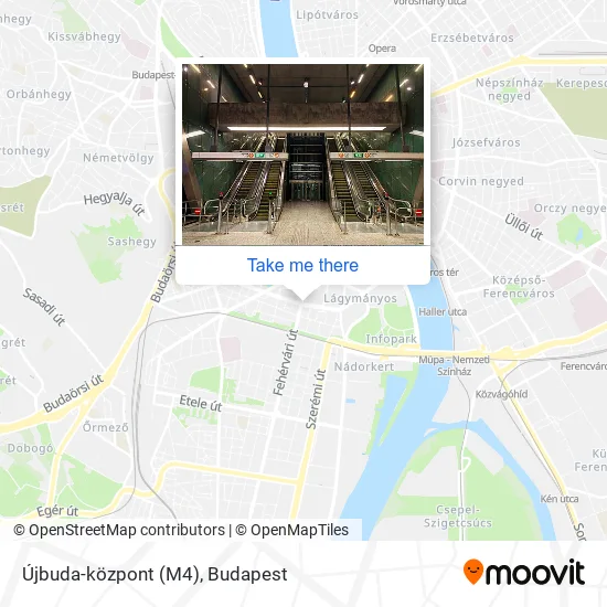 Újbuda-központ (M4) map