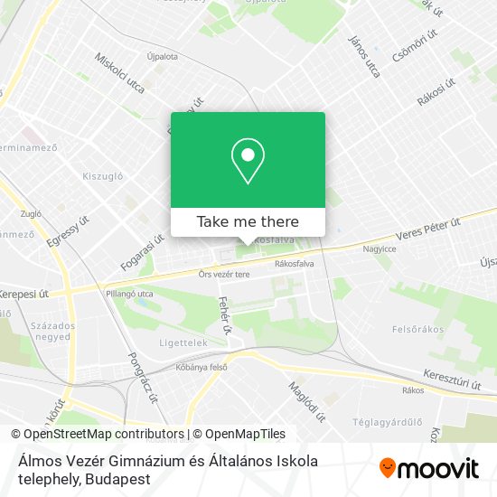 Álmos Vezér Gimnázium és Általános Iskola telephely map