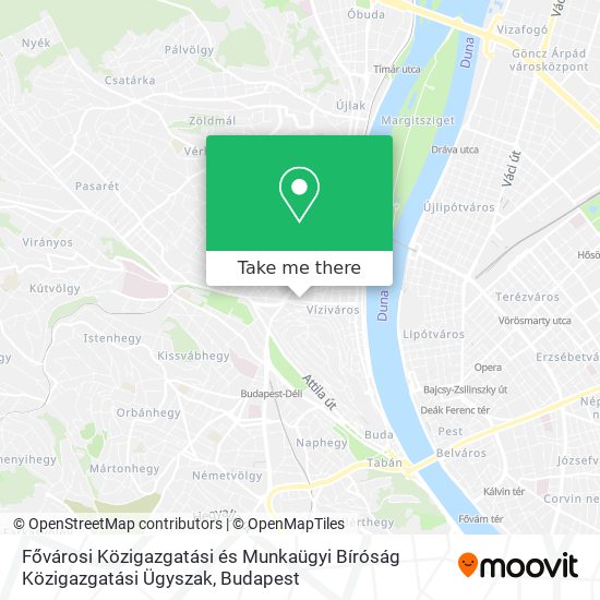 Fővárosi Közigazgatási és Munkaügyi Bíróság Közigazgatási Ügyszak map