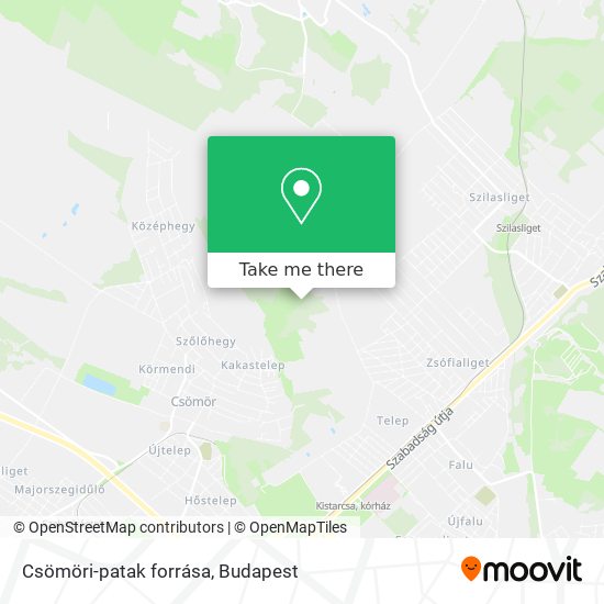 Csömöri-patak forrása map