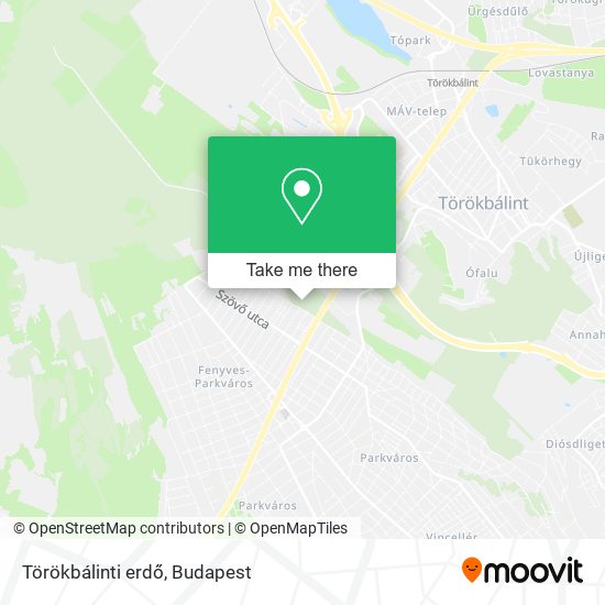 Törökbálinti erdő map