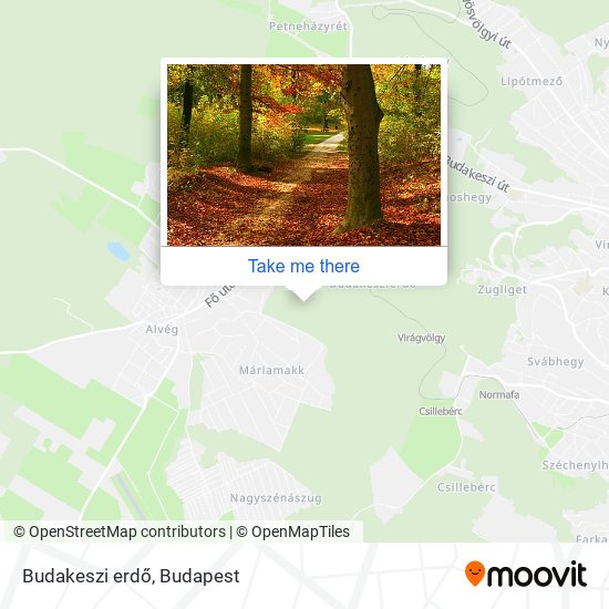 Budakeszi erdő map