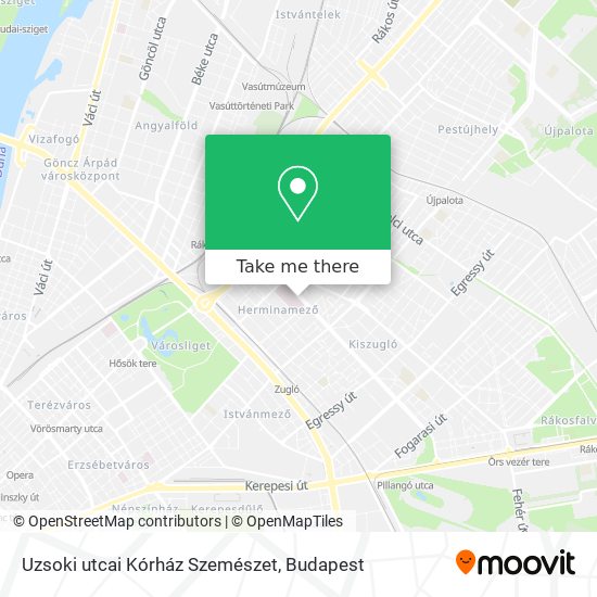 Uzsoki utcai Kórház Szemészet map