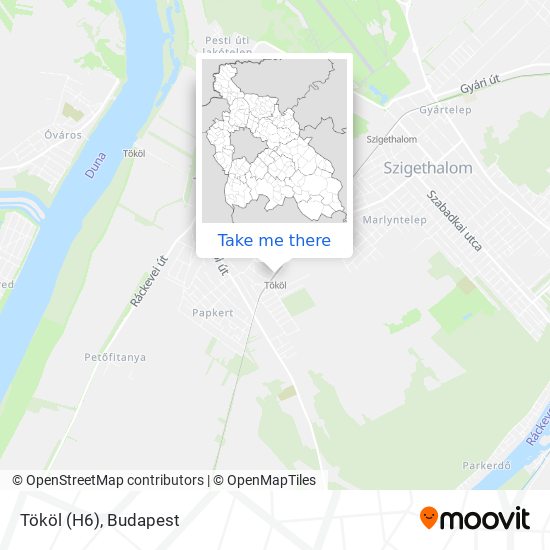 Tököl (H6) map