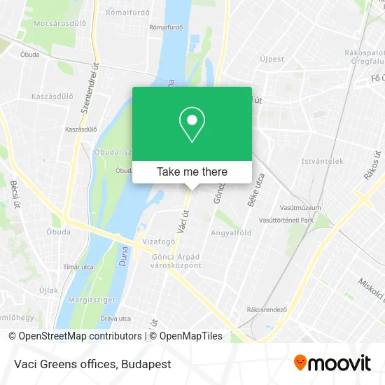 Vaci Greens offices map
