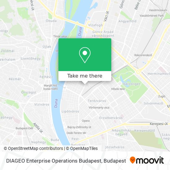 DIAGEO Enterprise Operations Budapest map