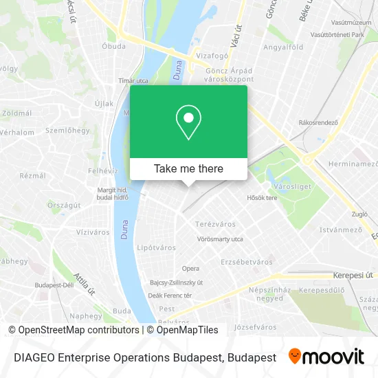 DIAGEO Enterprise Operations Budapest map