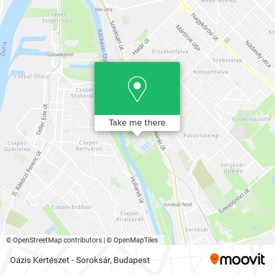 Oázis Kertészet - Soroksár map
