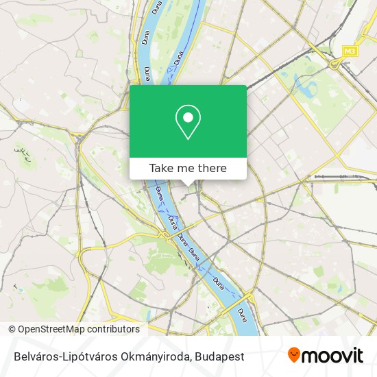 Belváros-Lipótváros Okmányiroda map