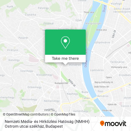 Nemzeti Média- és Hírközlési Hatóság (NMHH) Ostrom utcai székház map