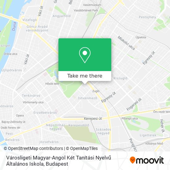 Városligeti Magyar-Angol Két Tanítási Nyelvű Általános Iskola map