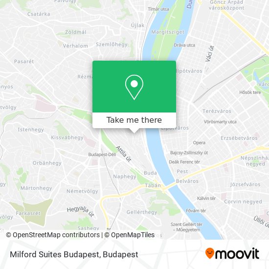 Milford Suites Budapest map