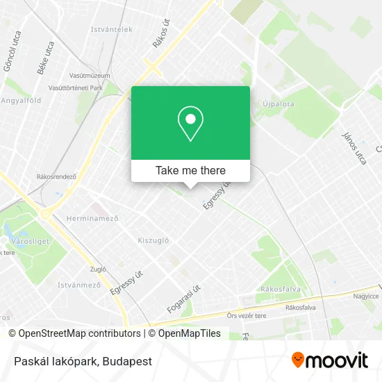 Paskál lakópark map