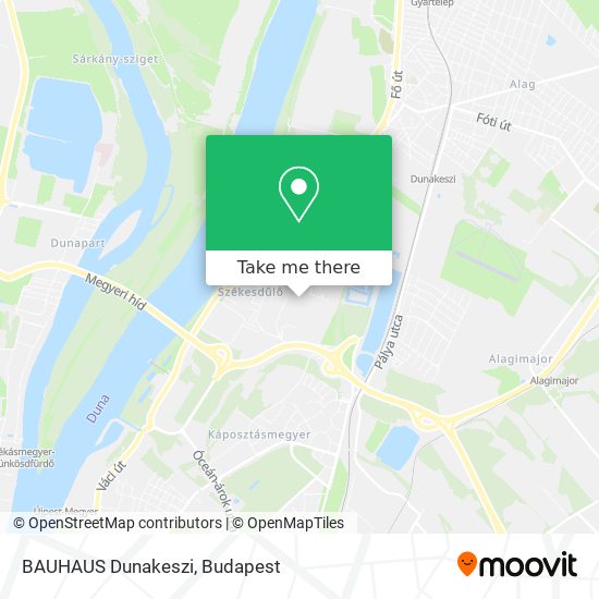 BAUHAUS Dunakeszi map