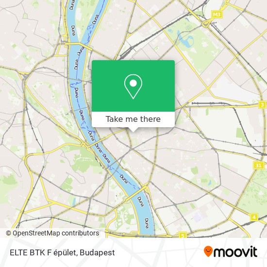 ELTE BTK F épület map