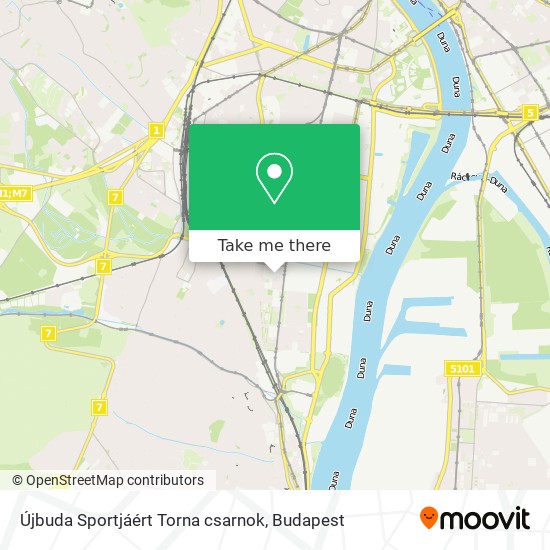 Újbuda Sportjáért Torna csarnok map